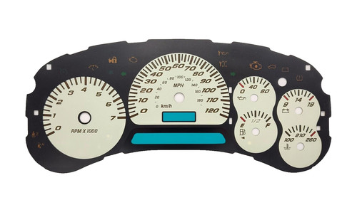 White custom gauge face - custom,